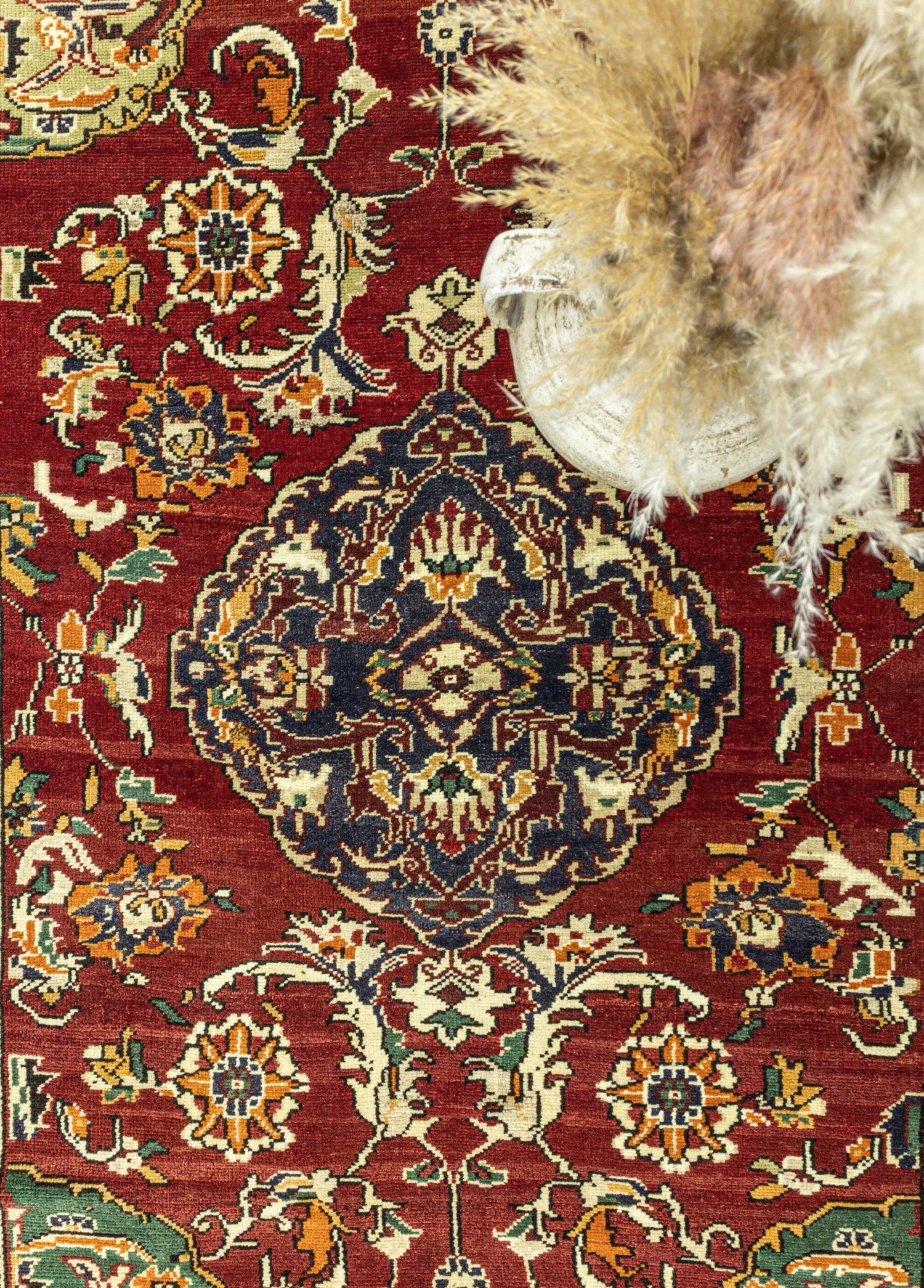 Ahu Çiçekli El Dokuma Yün Halı 125x180 cm