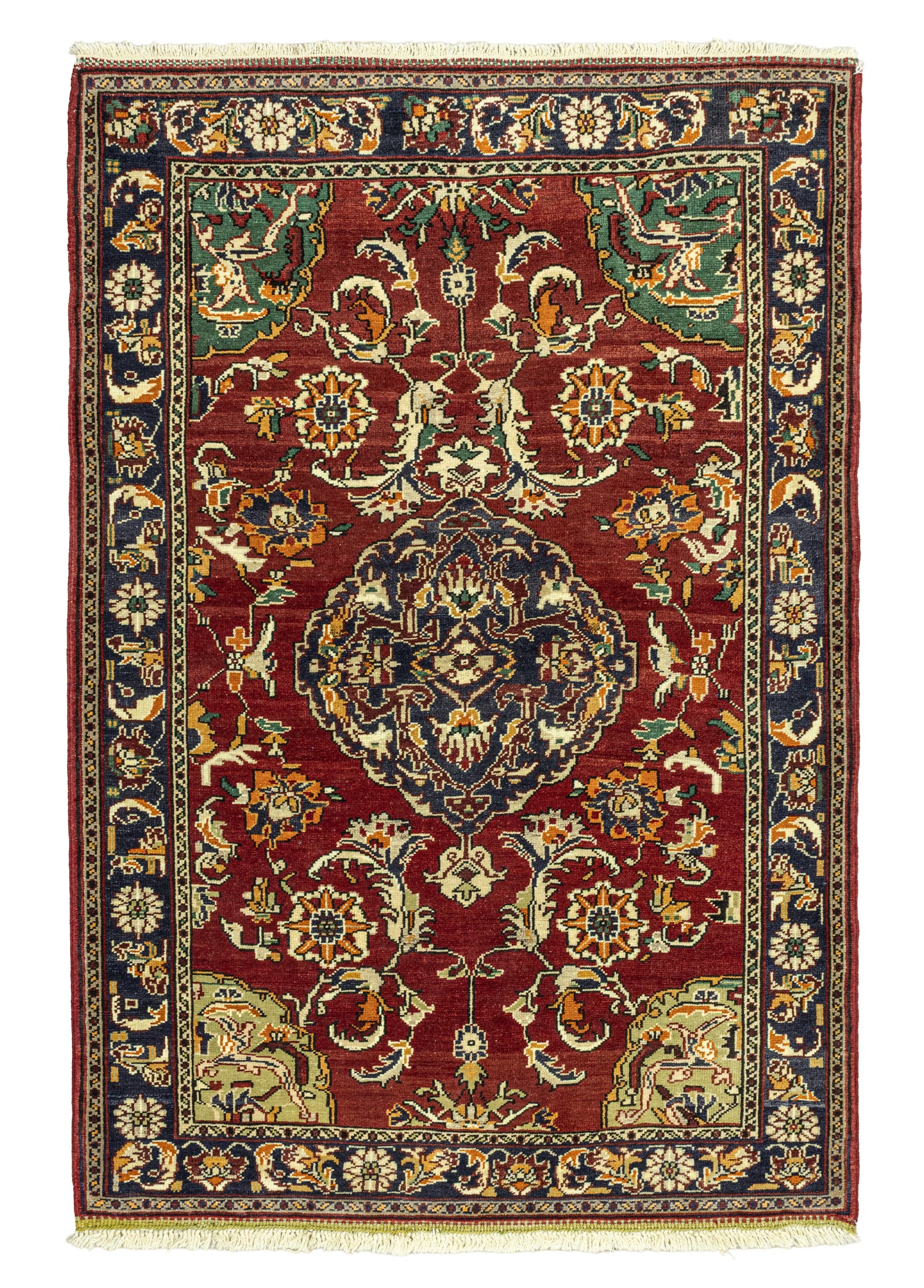 Ahu Çiçekli El Dokuma Yün Halı 125x180 cm