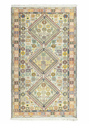 Zahedan Etnik Tasarımlı İpek Kilim 124x217 cm