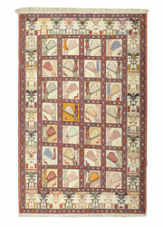 Dehri Hayvan Figürlü İpek Kilim 131x197 cm