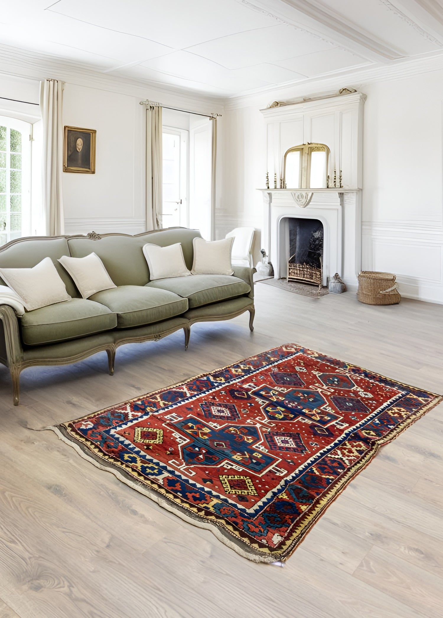 Kars, Kağızman El Dokuma Antika Halı 110x188 cm