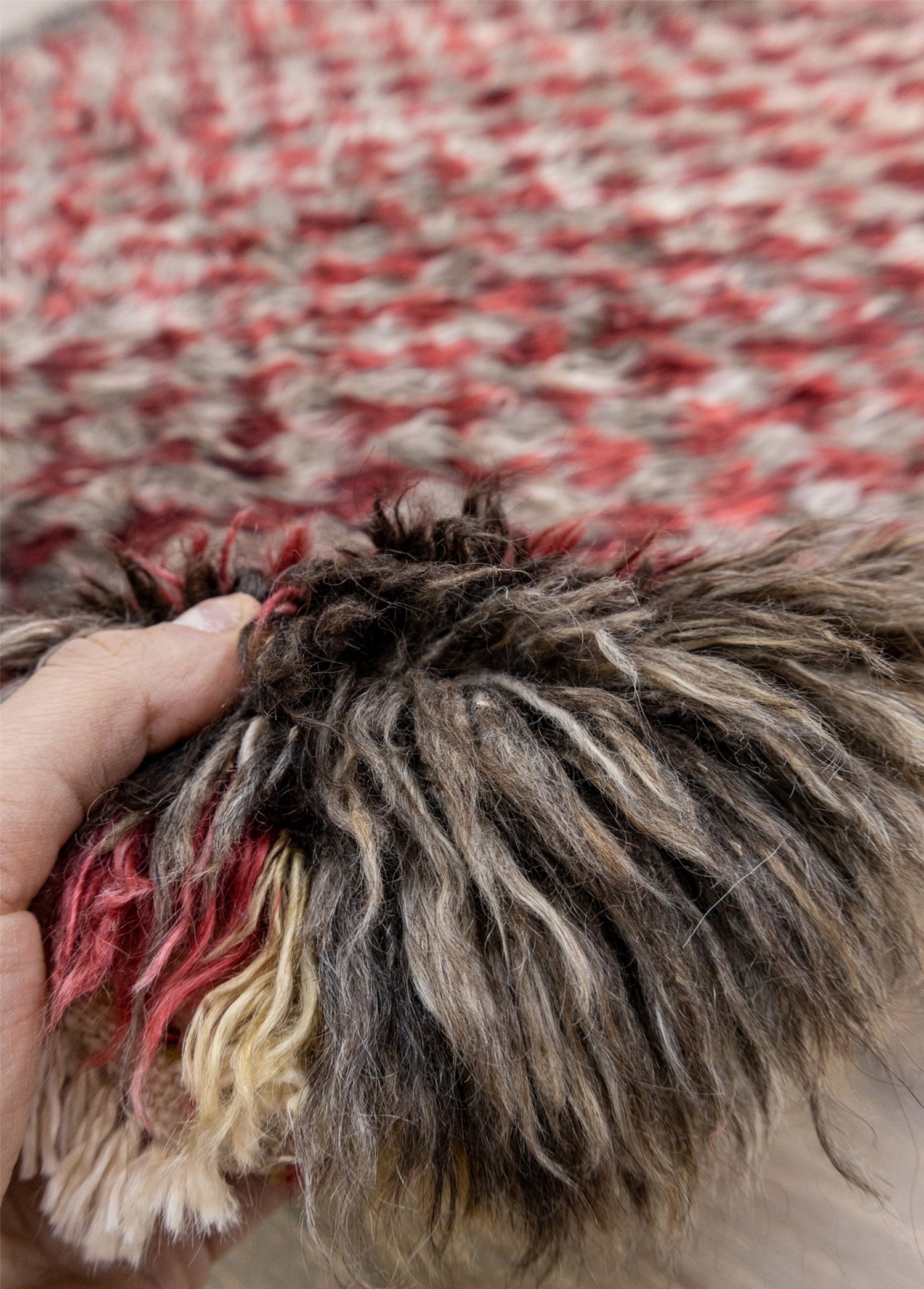 Tanman Dama Desenli El Dokuma Tülü Halı 121x200 cm