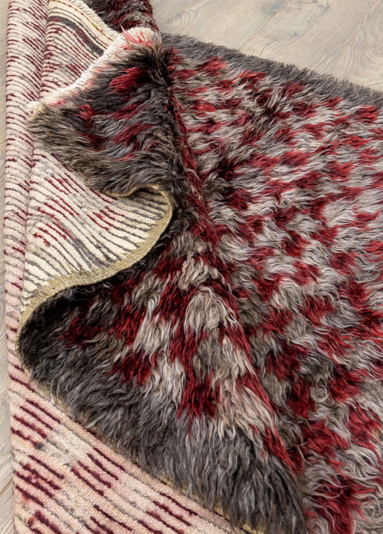 Tanman Dama Desenli El Dokuma Tülü Halı 121x200 cm