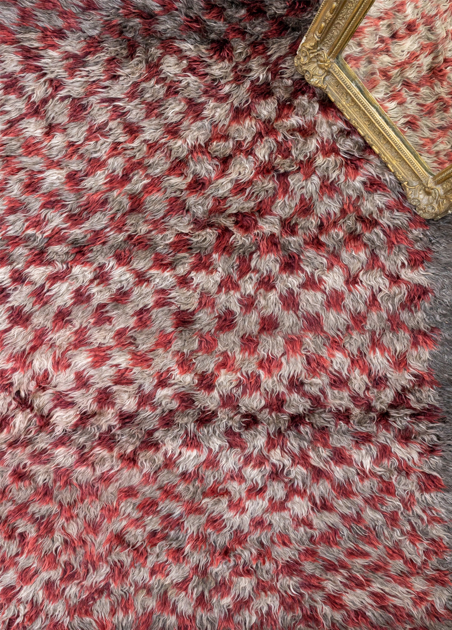 Tanman Dama Desenli El Dokuma Tülü Halı 121x200 cm