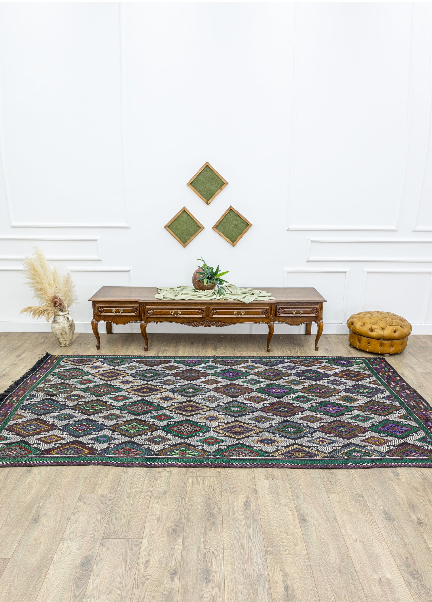 Meruert Geometric Design Cicim Kilim 169x323 cm