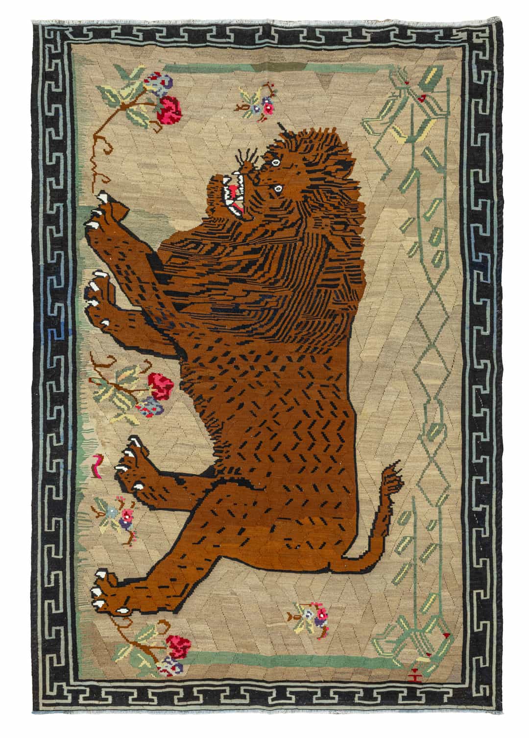 Terra Aslan Desenli El Dokuma Kilim 177x263 cm