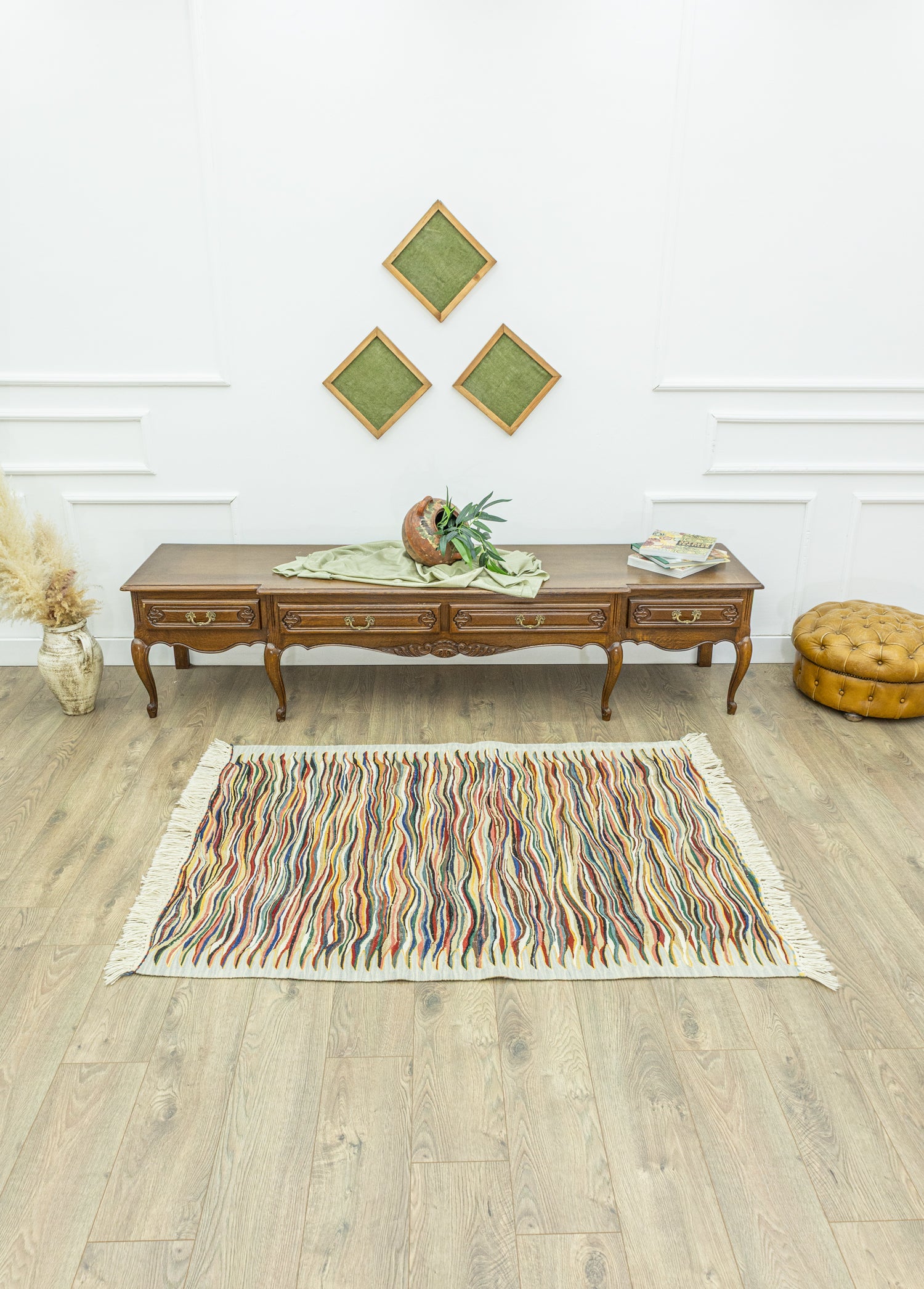 Heper Soyut Desenli Yün Kilim 119x162 cm
