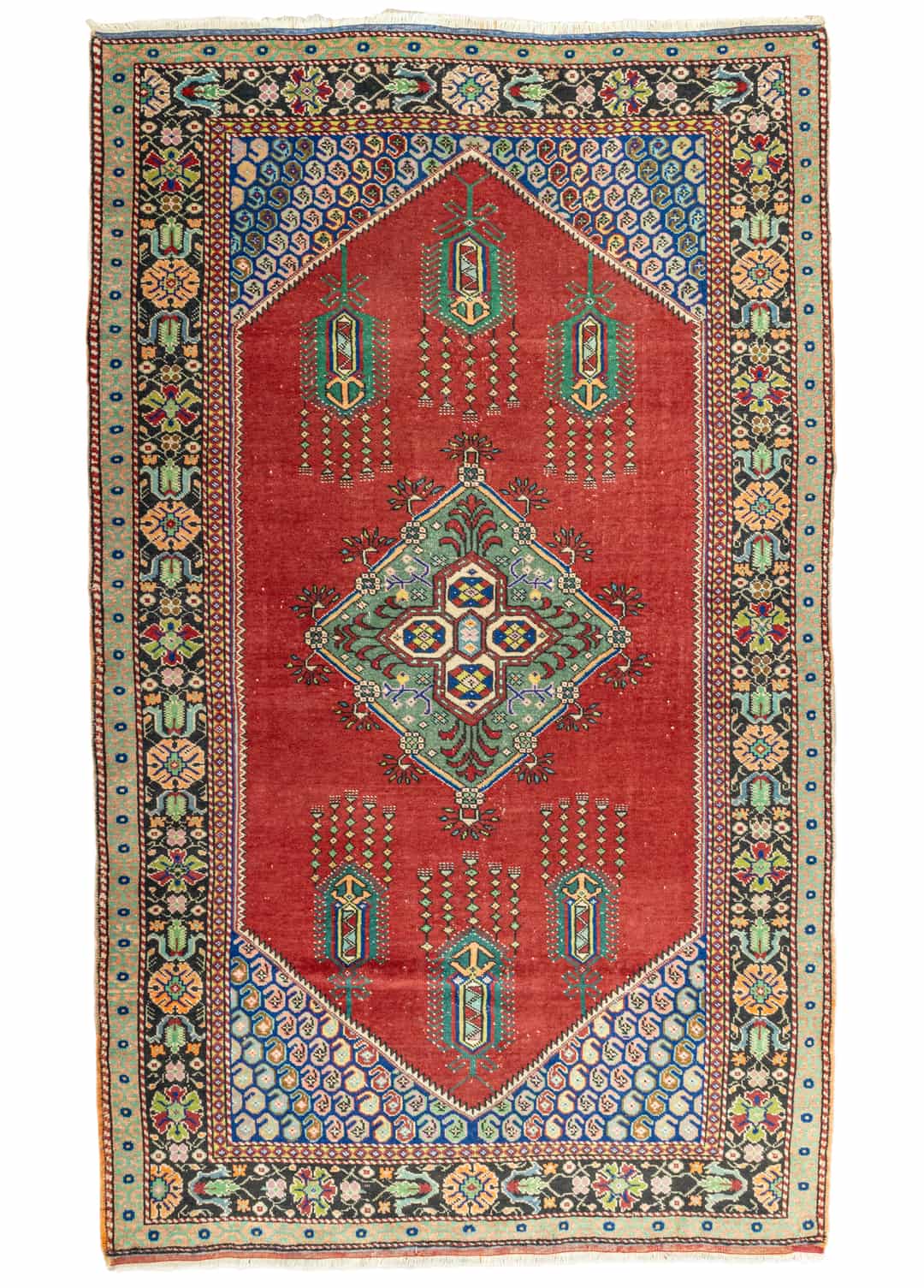 Saveh Rustik Tasarımlı Yün Halı 156x260 cm