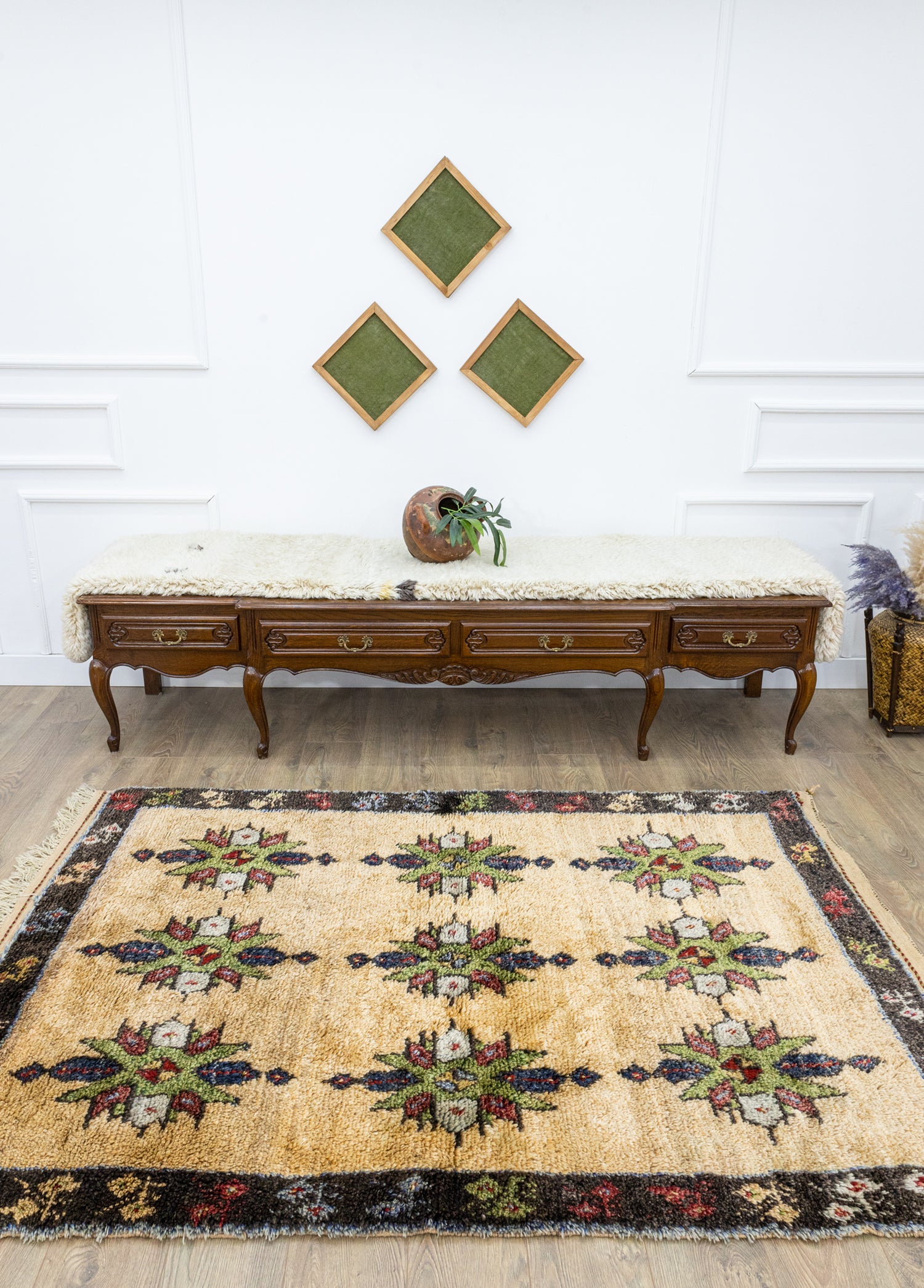 Yasun Hand Woven Woolen Tulle Carpet 141x204 cm