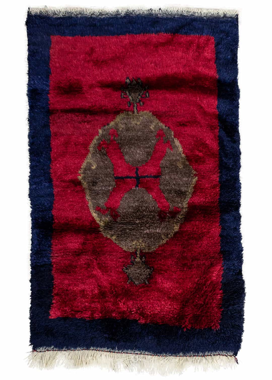 Ronte Shaggy Tarz İlkel Desenli Halı 108x172 cm