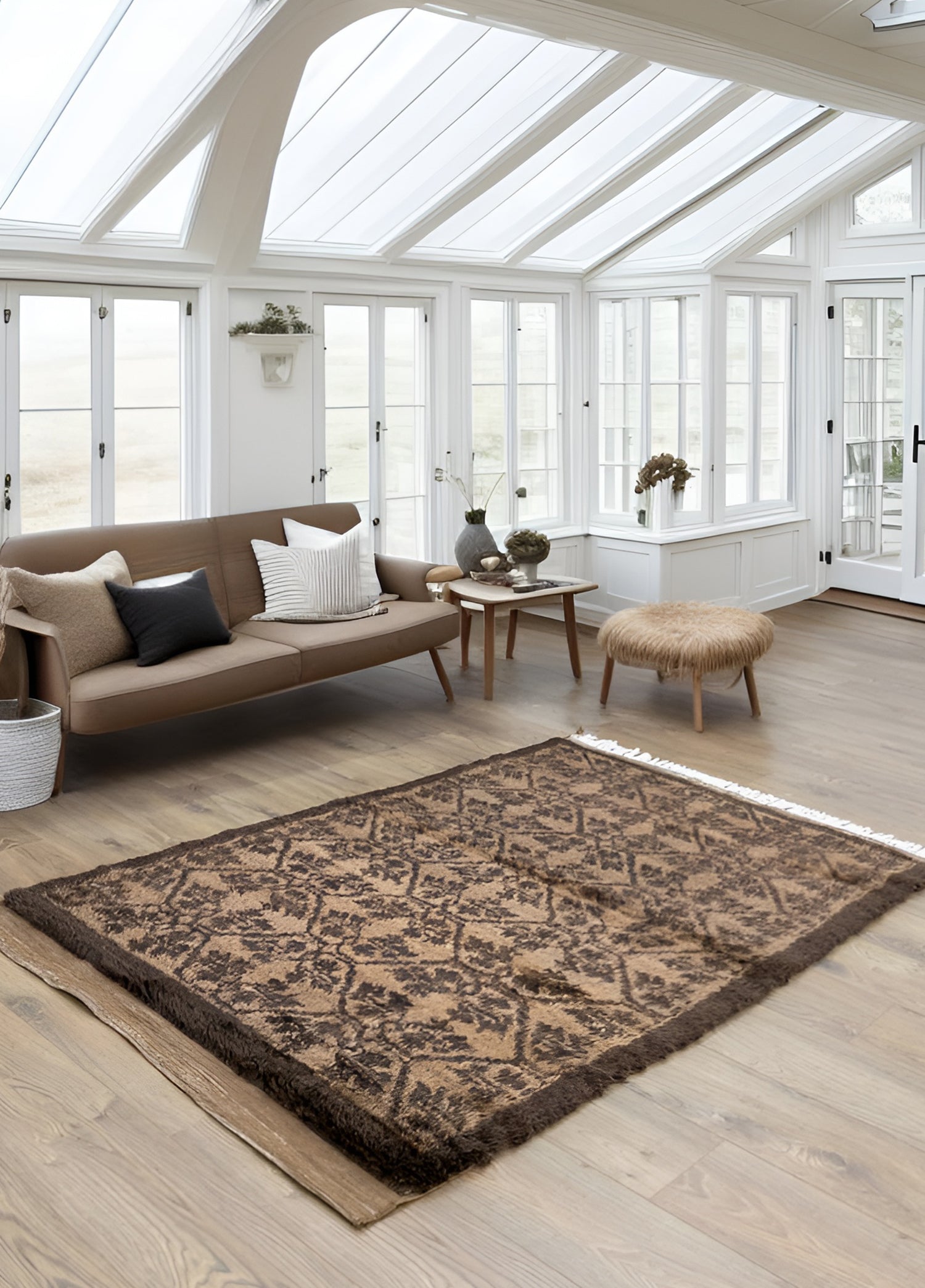 Zemes Ethnic Patterned Hand-Woven Rug 117x175 cm