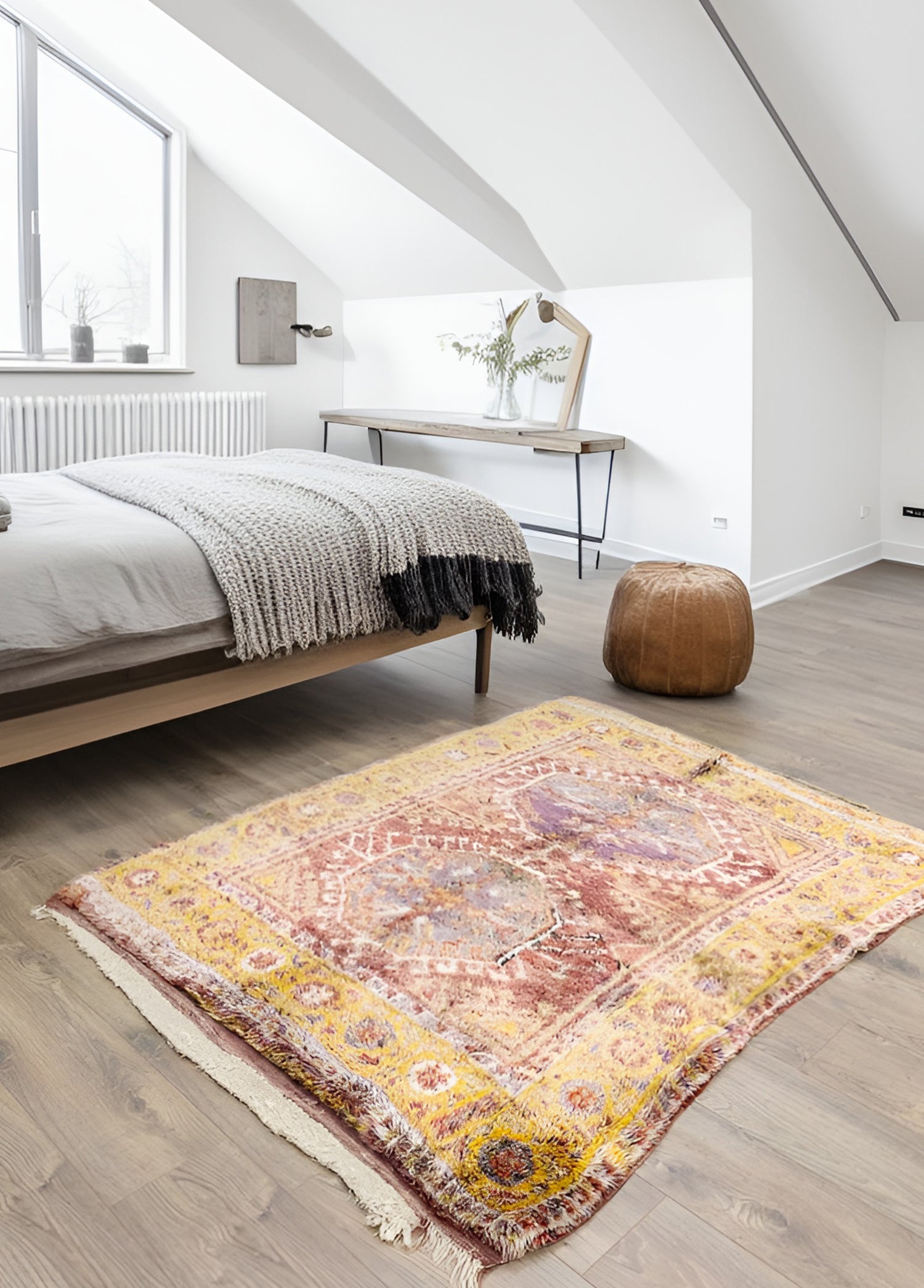 Lempo Etnik Desenli Renkli Tülü Halı 136x166 cm