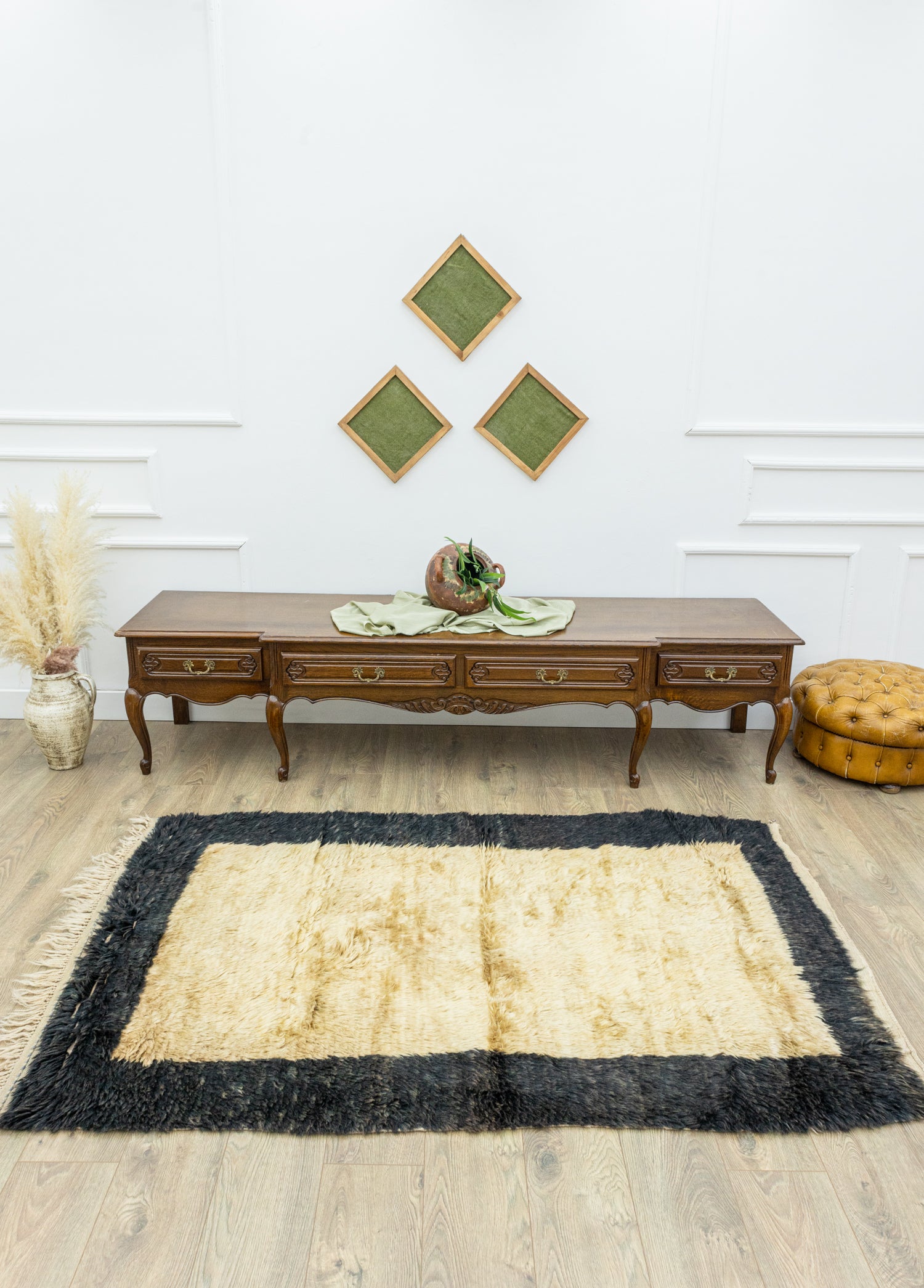 Lenora El Dokuma Tiftikli Tülü Halı 130x193 cm