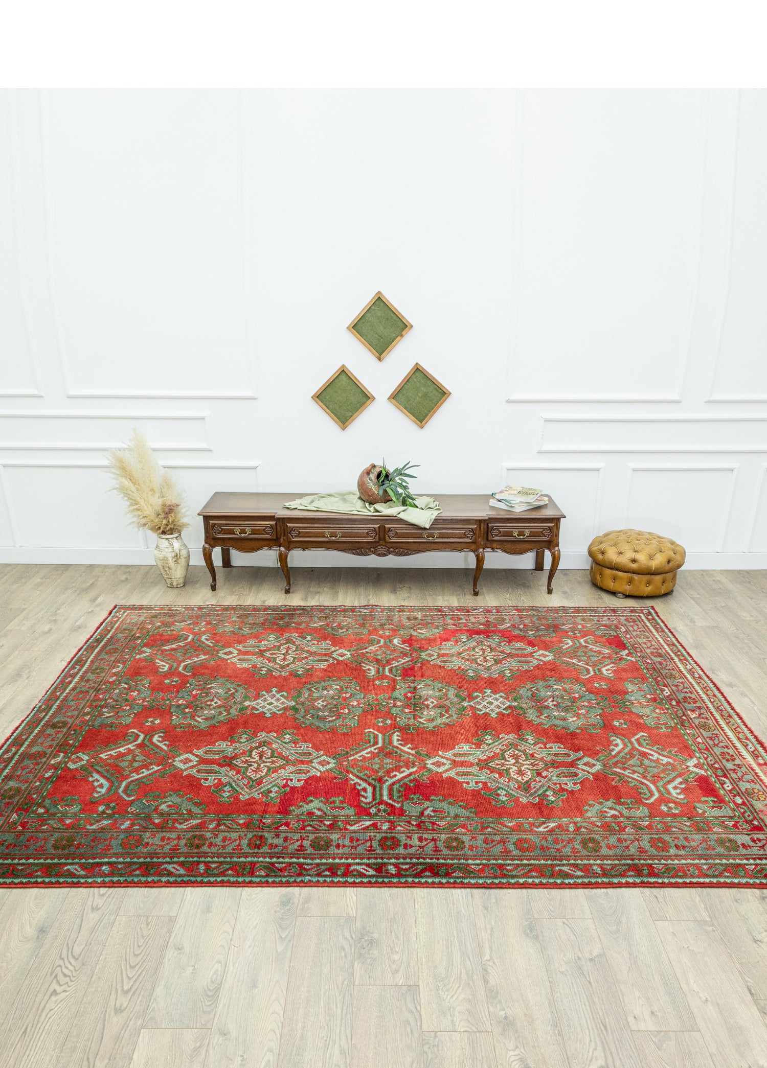 Sazoba El Dokuma Kırmızı Yün Halı 248x330 cm