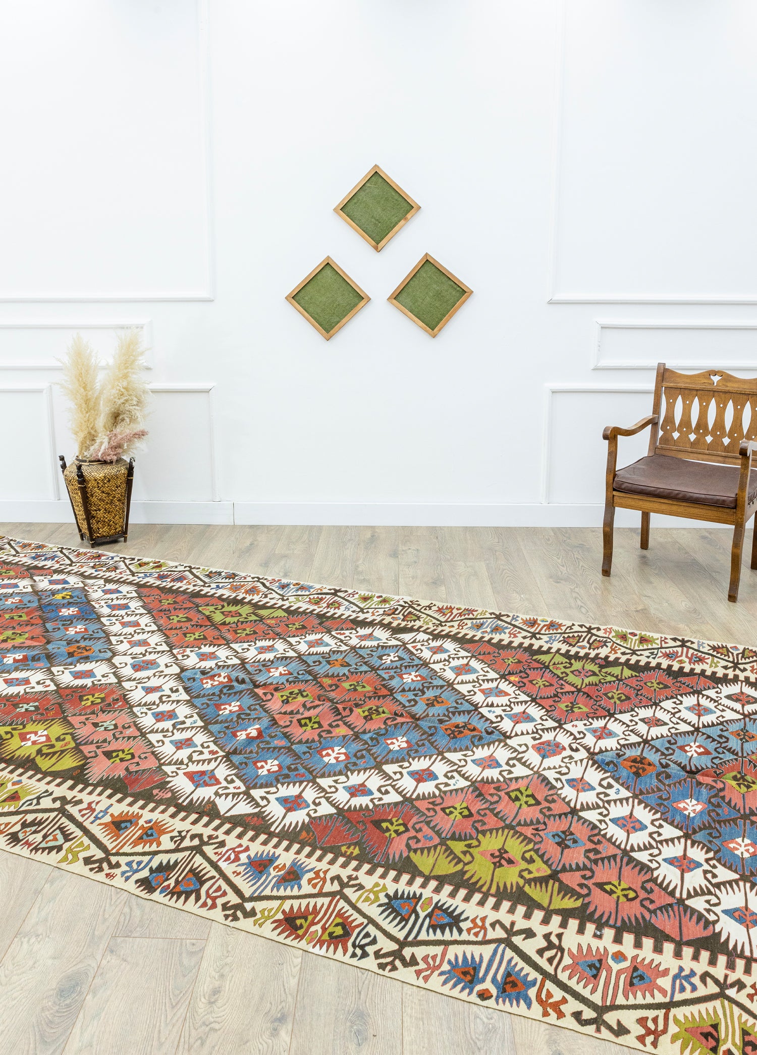 Konya, Etnik El Dokuma Çift Kanat Antika Kilim