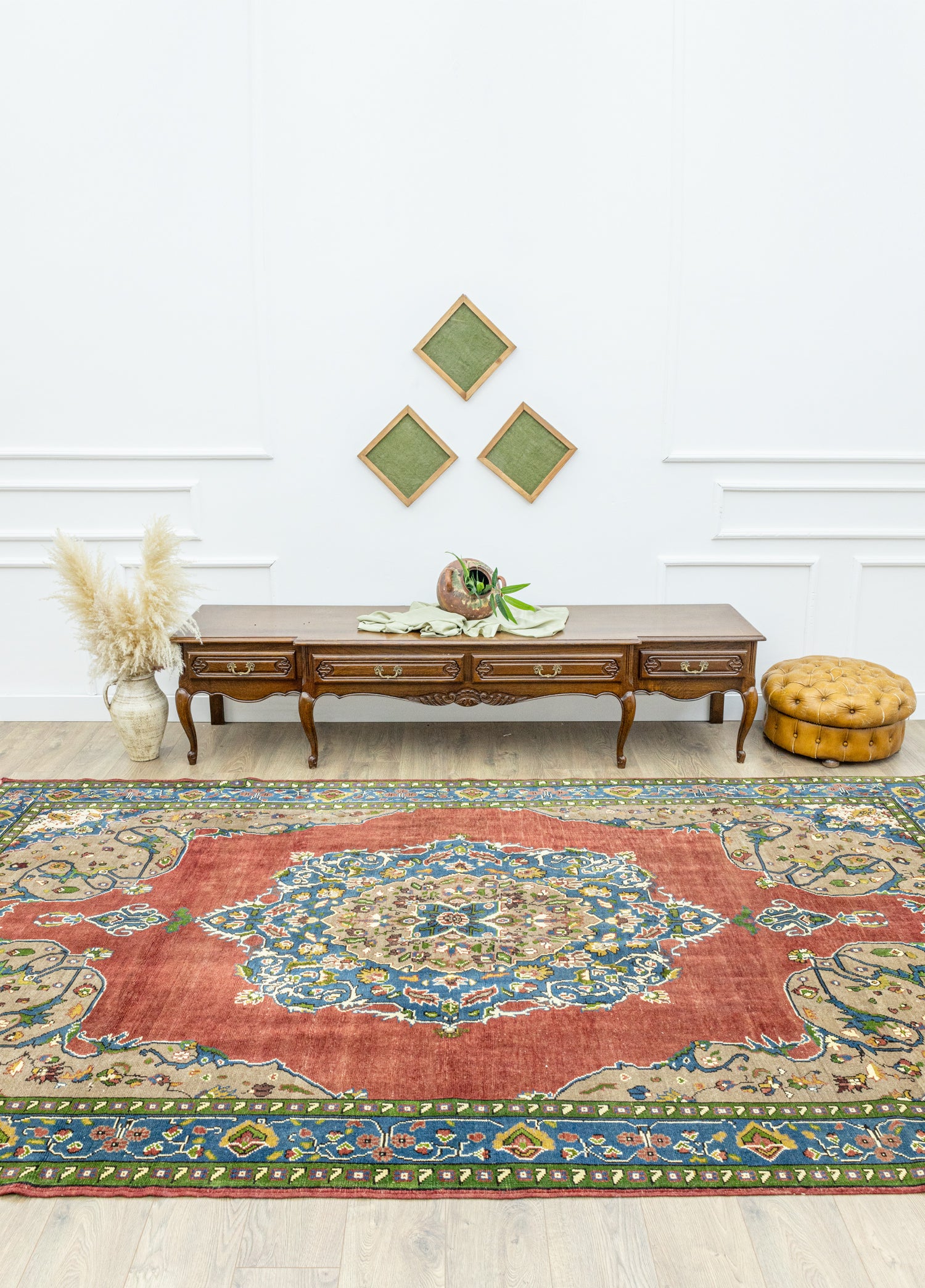 Afya Floral Desenli El Dokuma Halı 206x357 cm