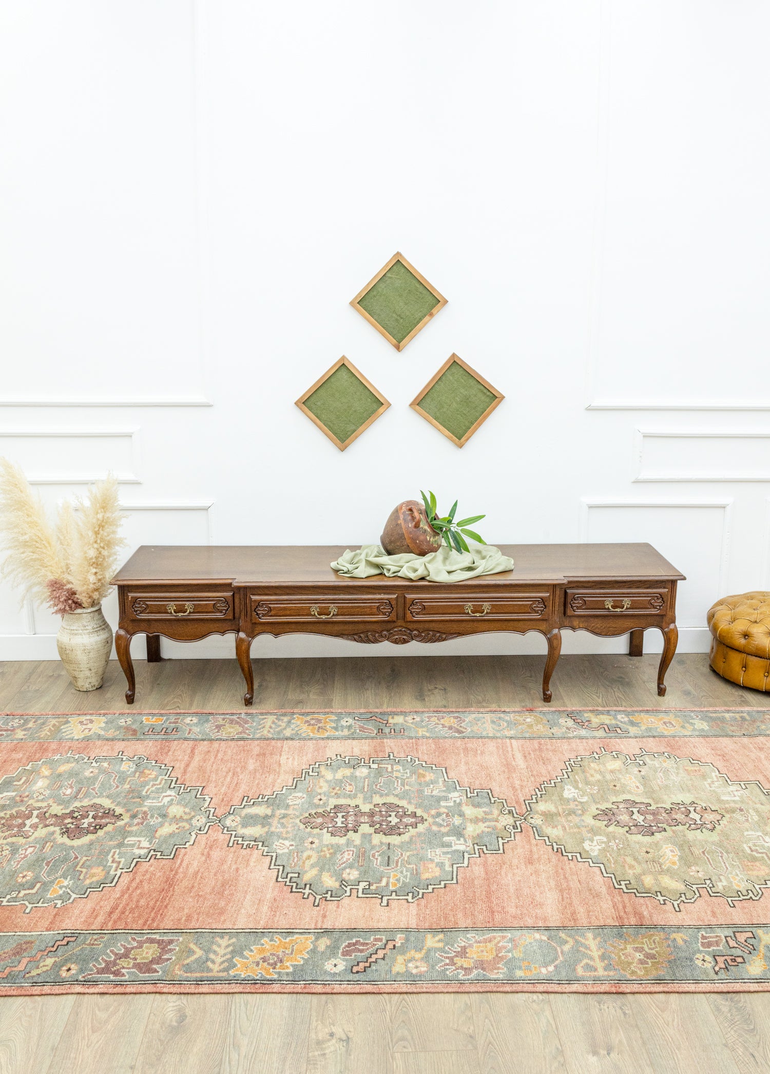 Achiella Rustik Tasarımlı Yün Halı 164x379 cm