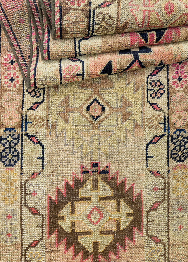 Takoran Floral Abrajlı El Dokuma Yolluk 74x396 cm