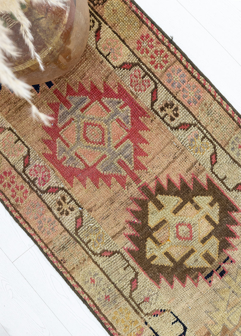 Takoran Floral Abrajlı El Dokuma Yolluk 74x396 cm