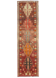 Sera Rustik Desenli Yün Yolluk 96x347 cm