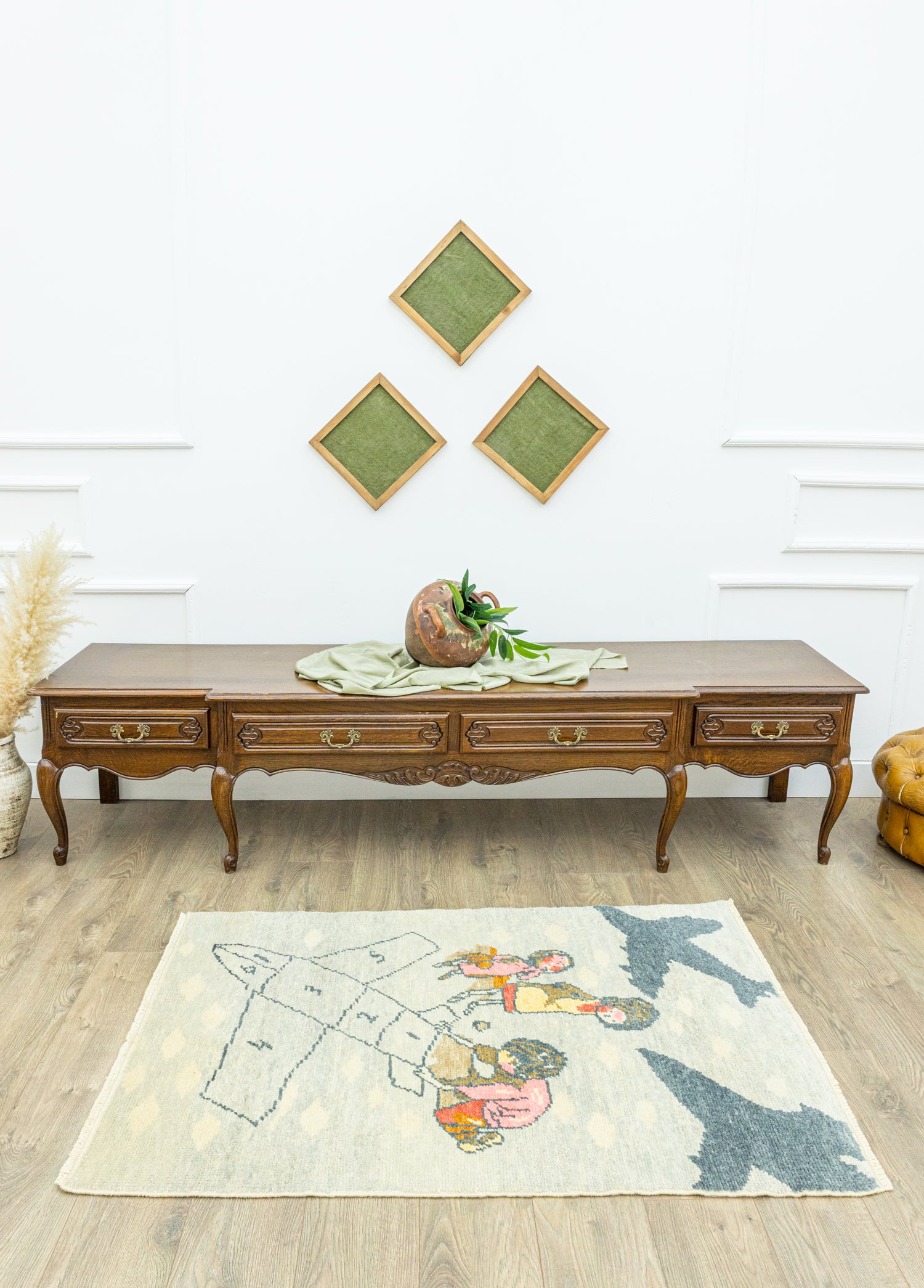 Bora Figürlü El Dokuma Uşak Halı 97x140 cm