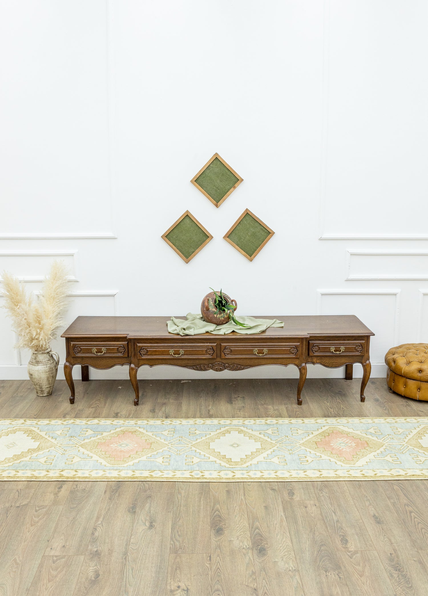 Talya Primitive Design Wool Runner 79x396 cm