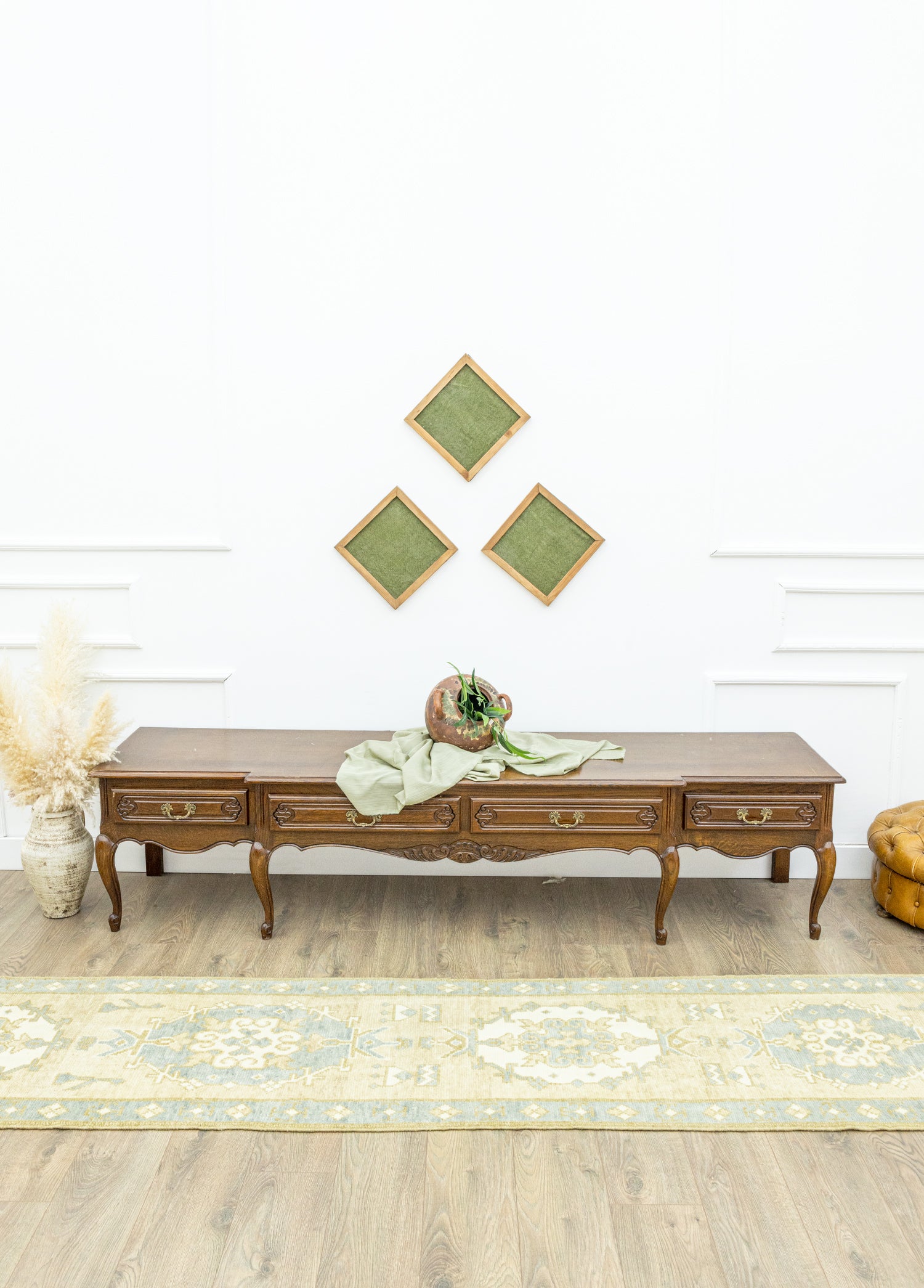 Zeren Rustic Patterned Wool Runner 72x309 cm