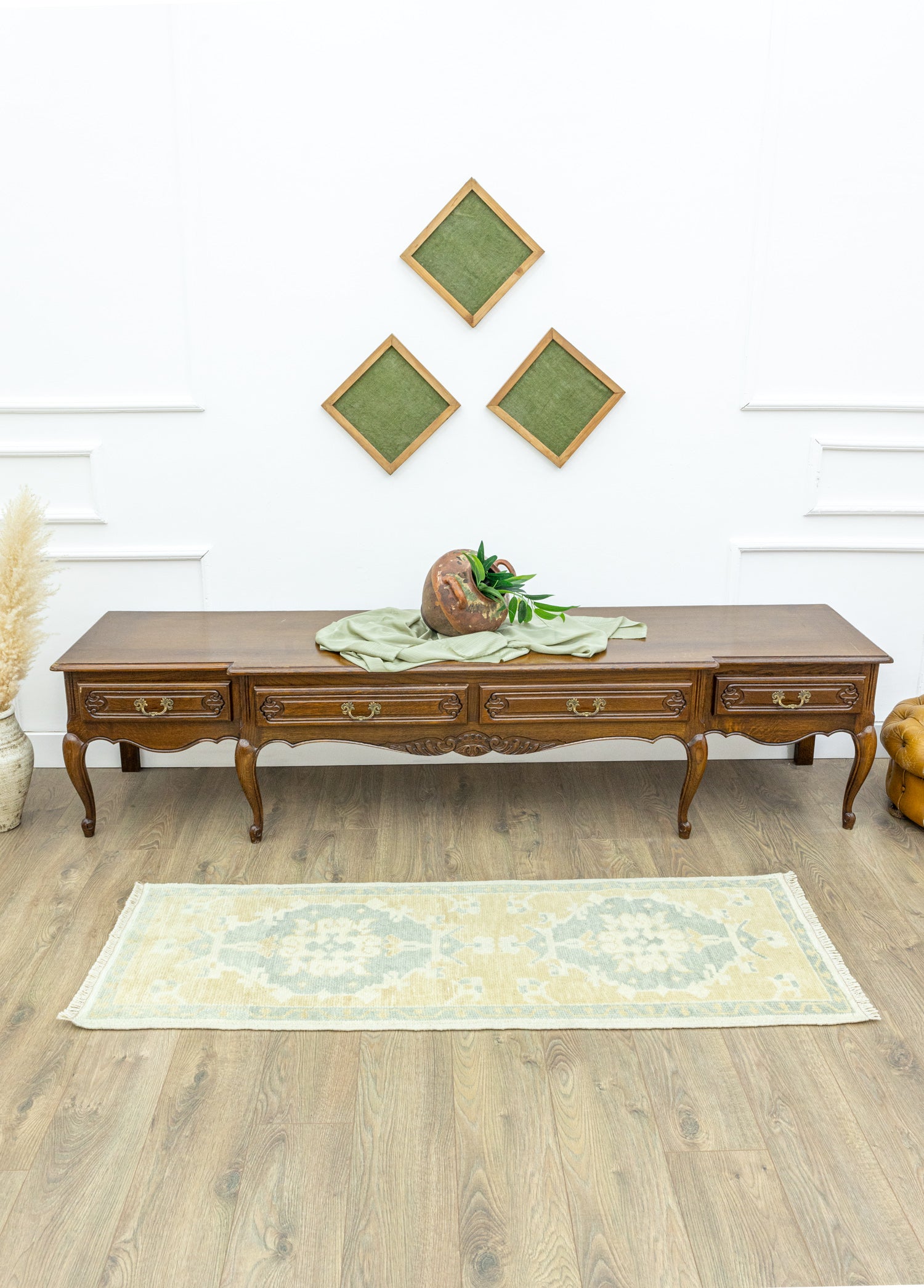 Tangier Pastel Colored Oushak  Runner 61x168 cm