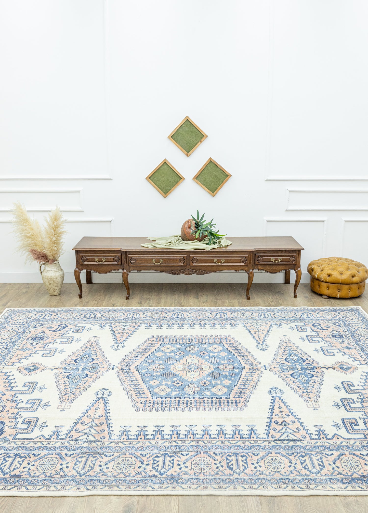 Germeh Geometric Patterned Hand-Woven Persian Carpet 244x332 cm