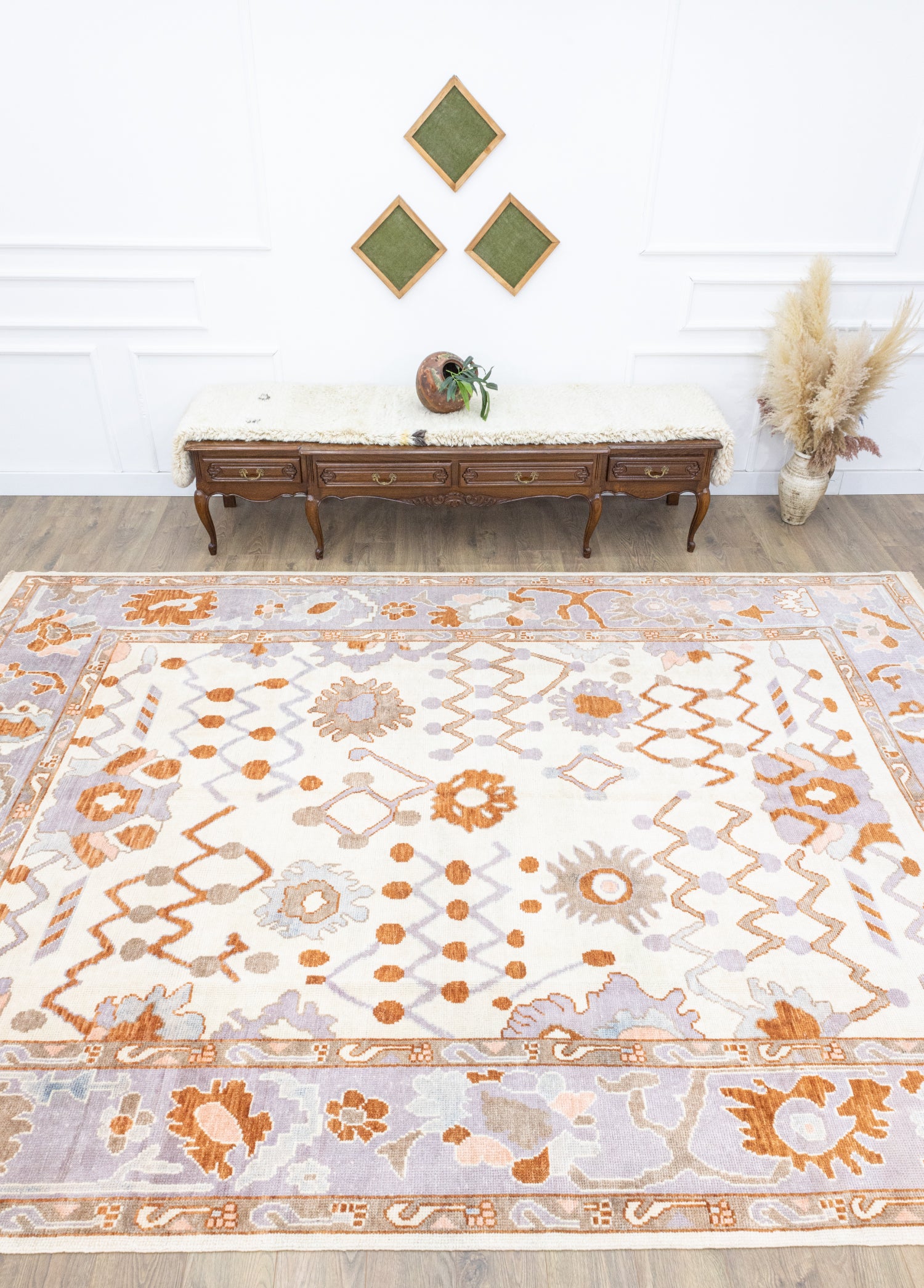 Savran Modern Uşak Desenli El Dokuma Yün Halı 270x392 cm