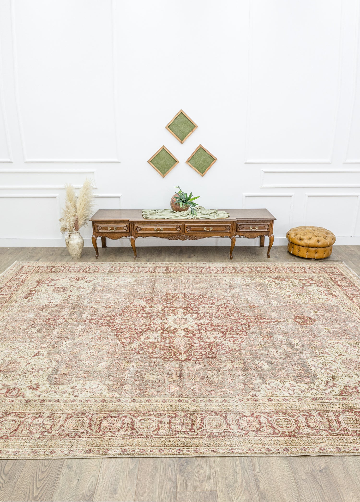 Fasa Pastel Renkli Vintage El Dokuma Halı 276x393 cm