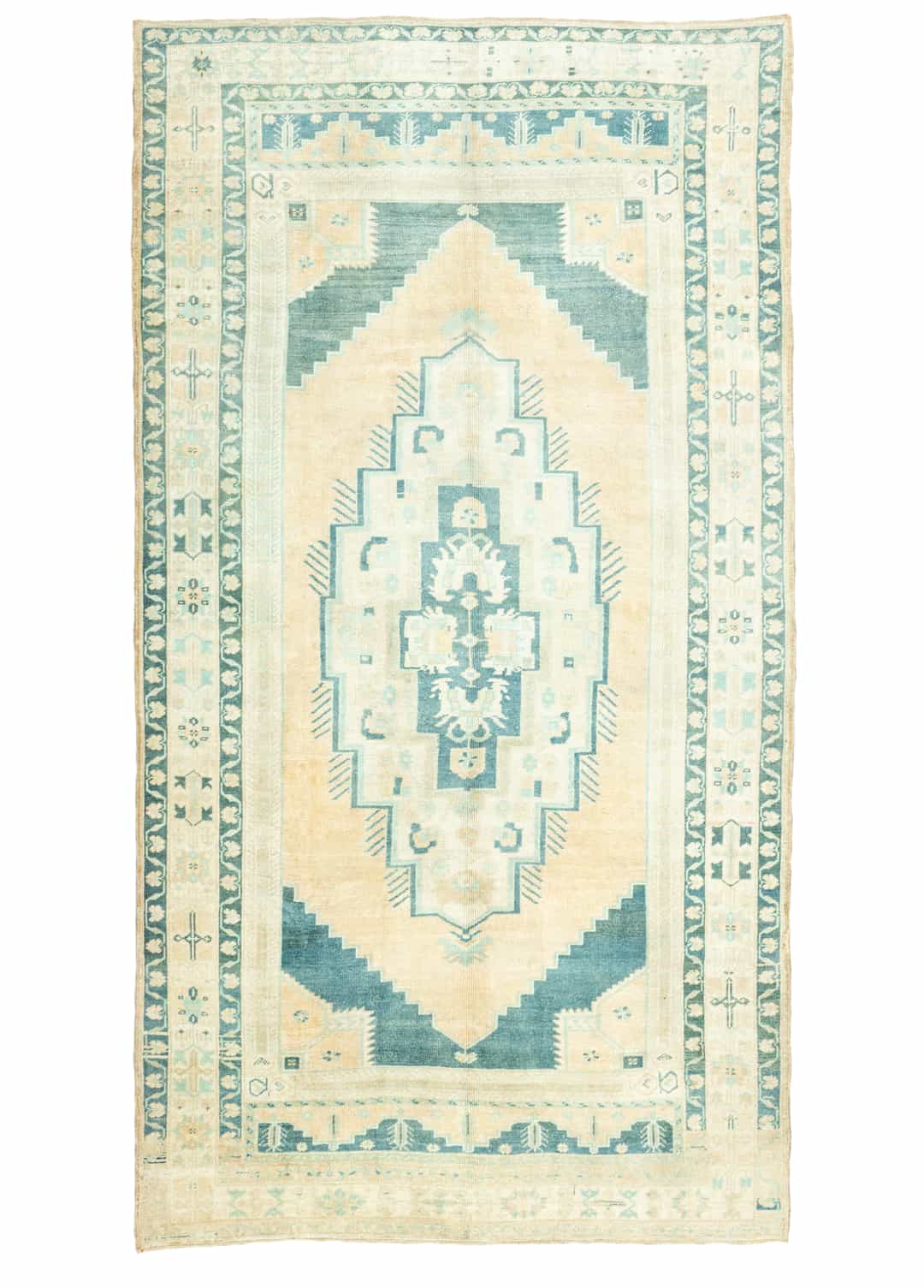 Servi Etnik Desenli El Dokuma Yün Halı 178x337 cm