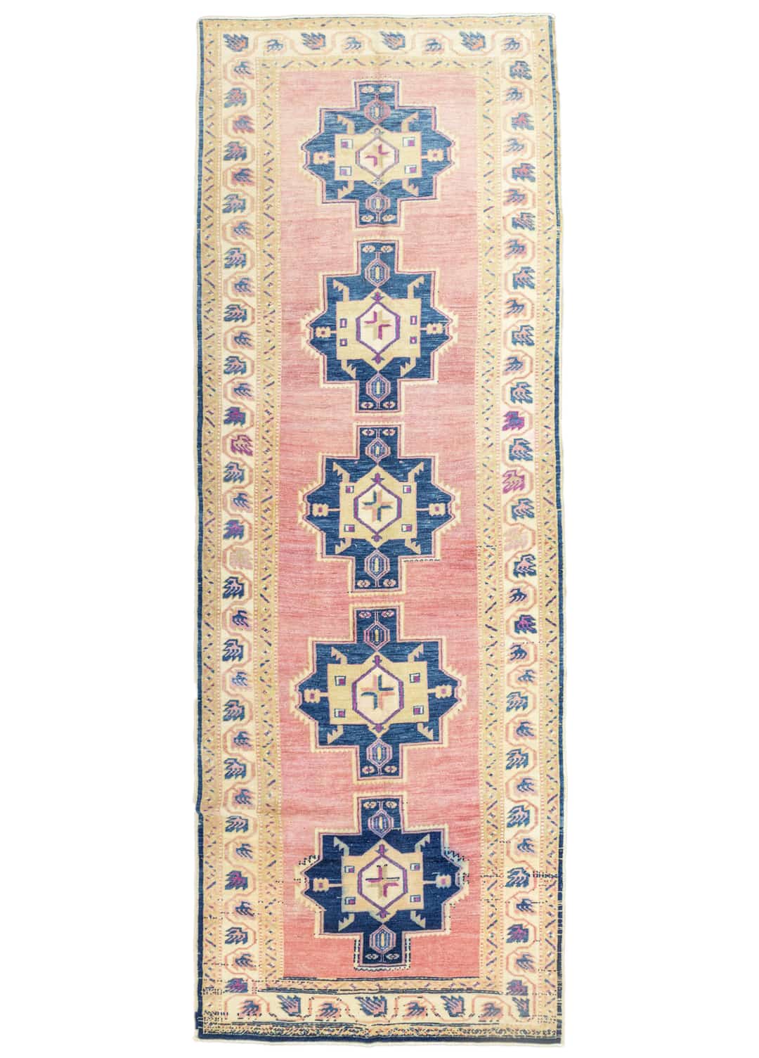 99×132“Slow Dance-S” ViNTAGE TURKiSH RUG Avşar Rustic Patterned Hand-Woven Carpet 132x381 cm – Soho Antiq