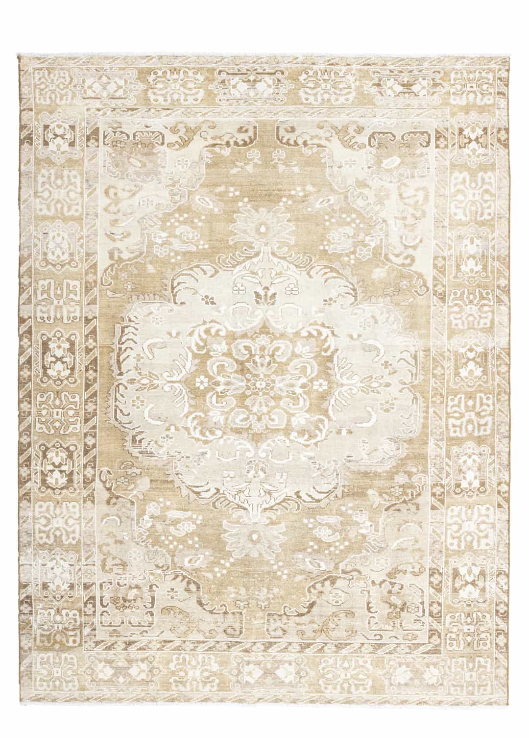 Kunter Abrajlı El Dokuması Yün Kars Halısı 216x290 cm