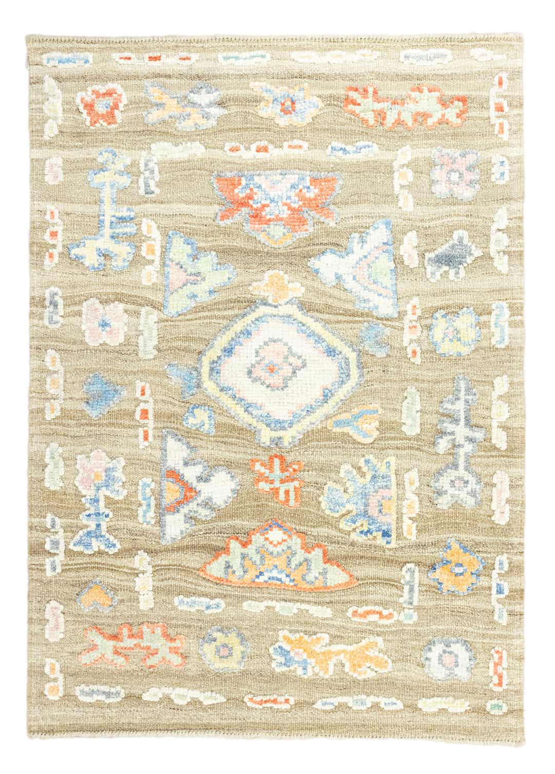 Aras Kahverengi Abrajlı El Dokuma Halı Kilim 93x131 cm