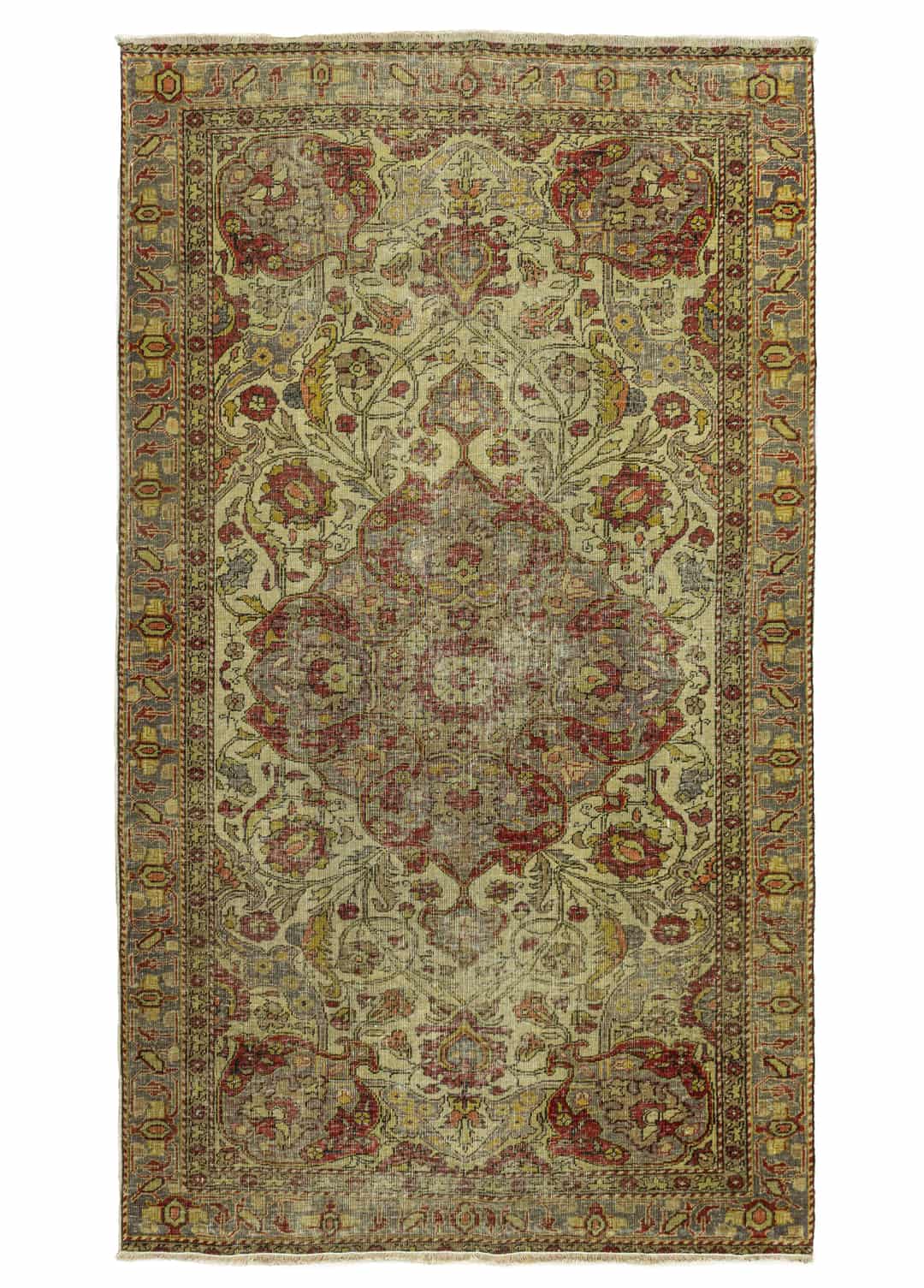 Zerivan Çiçek Tasarımlı Vintage Halı 130x220 cm
