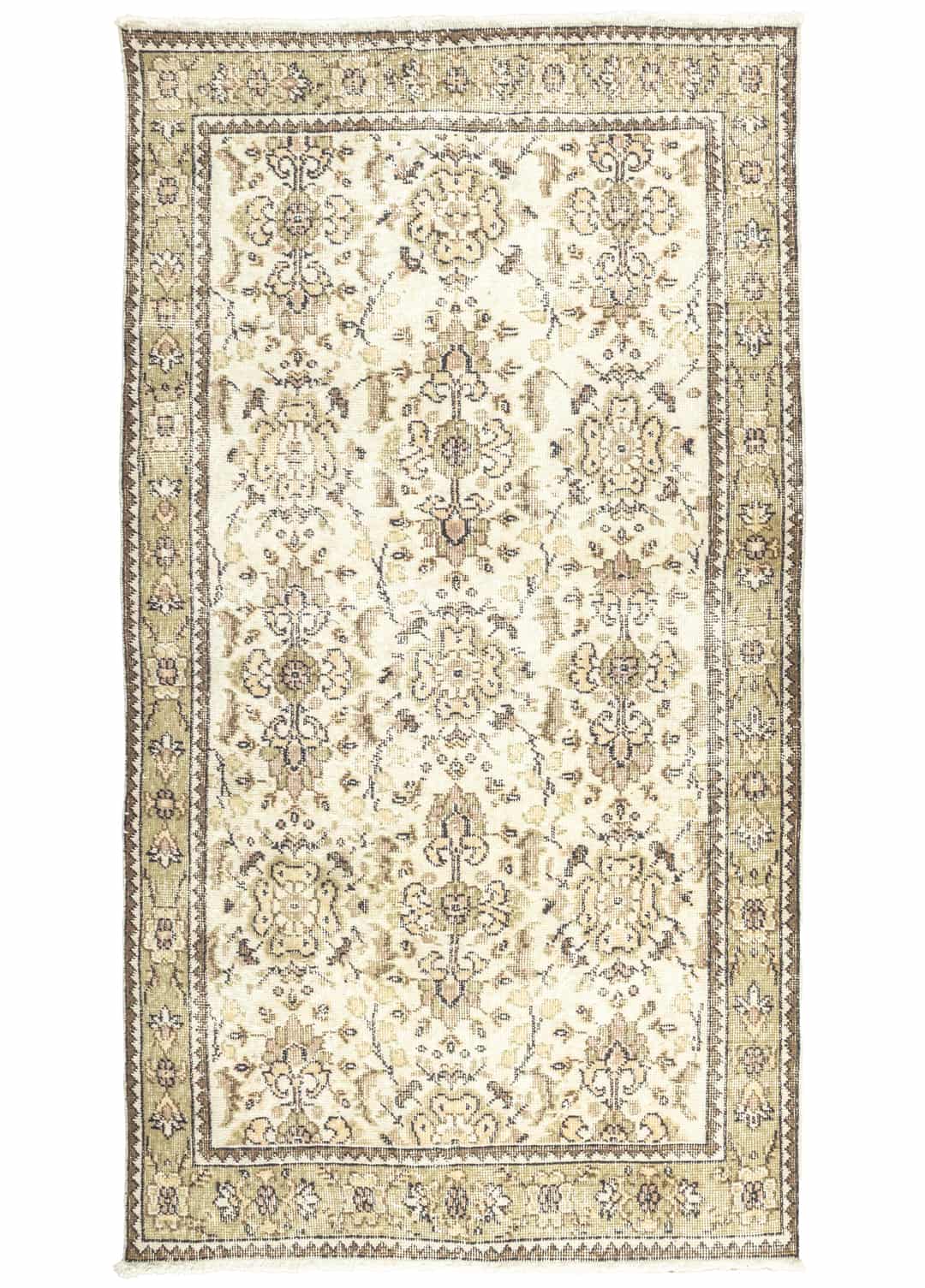 Fida Natural El Dokuma Vintage Halı 113x202 cm