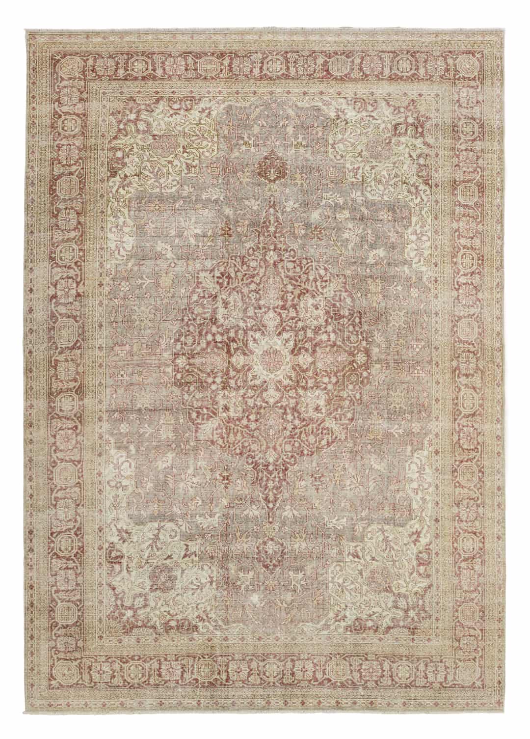 Fasa Pastel Renkli Vintage El Dokuma Halı 276x393 cm