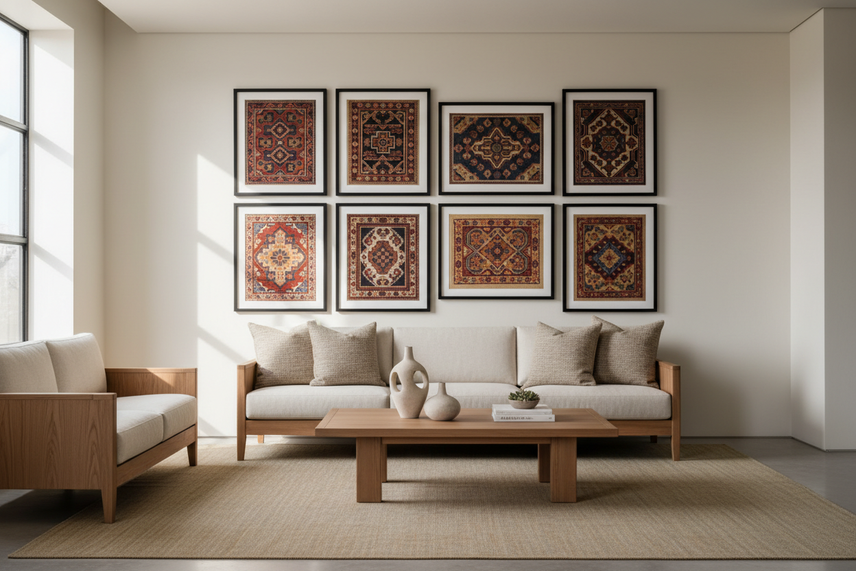 Decorating Your Home with Elegance Using Framed Handwoven Carpet Artworks