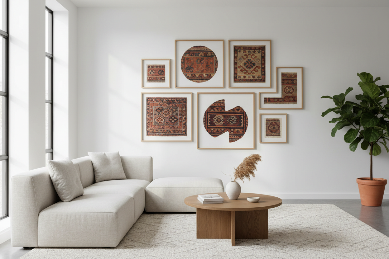 Çerçevelenmiş El Dokuma Halı Tablolarıyla Evinize Zarafet Katan Dekorasyon