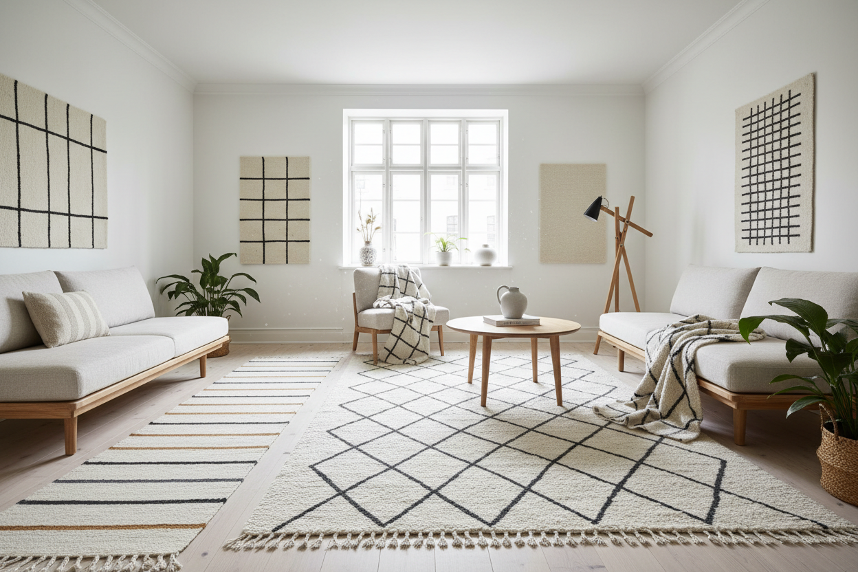 Hand-Woven Rugs in Scandinavian Design