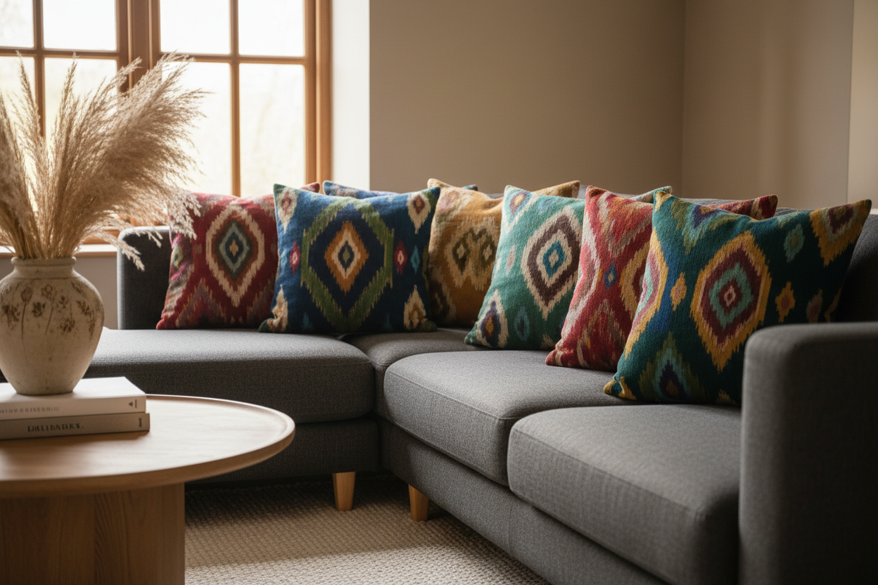 Handmade Velvet Ikat Pillows: Add Uniqueness to Your Home!