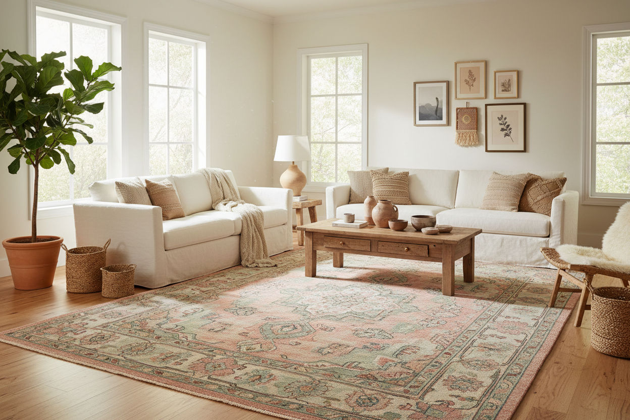 Home Decoration Ideas with Oushak Rugs