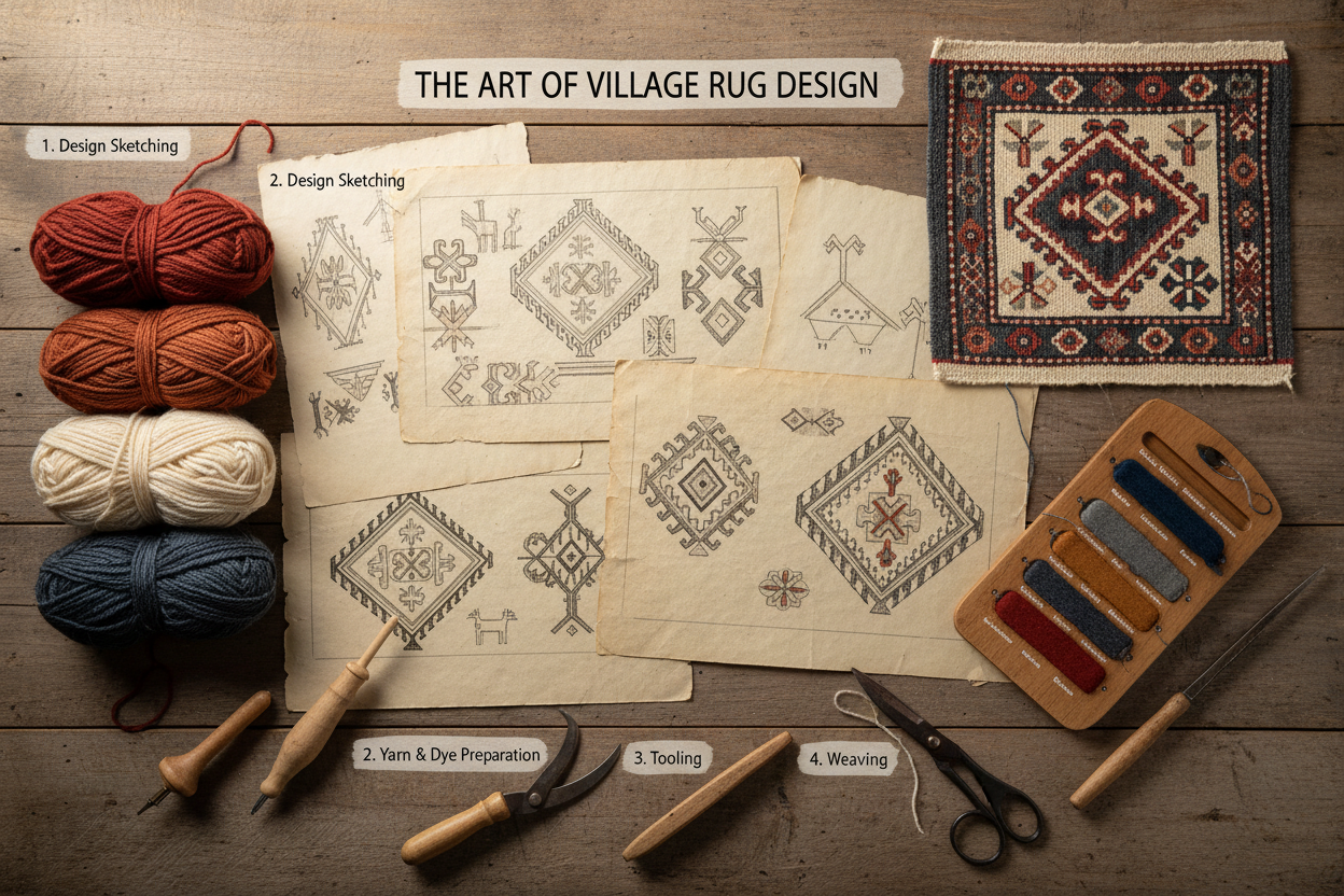 How to Design a Village Rug?