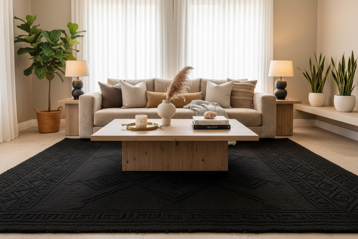 How to Use a Black Rug in Home Decor?