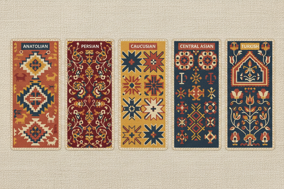 Which Regions Do Rug Motifs Belong To?