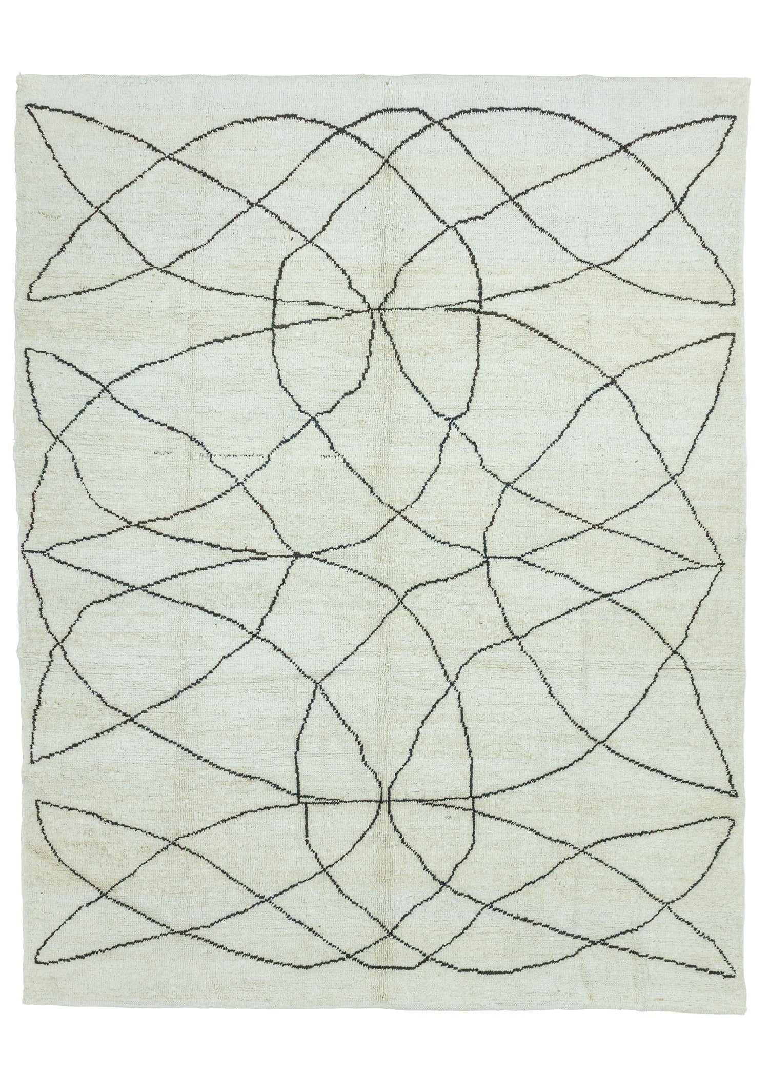 Zerfa Soyut Tasarımlı Kendir Halı 230x304 cm