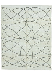 Zerfa Soyut Tasarımlı Kendir Halı 230x304 cm