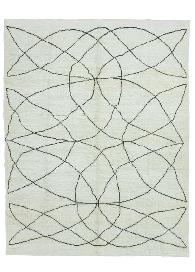 Zerfa Soyut Tasarımlı Kendir Halı 230x304 cm