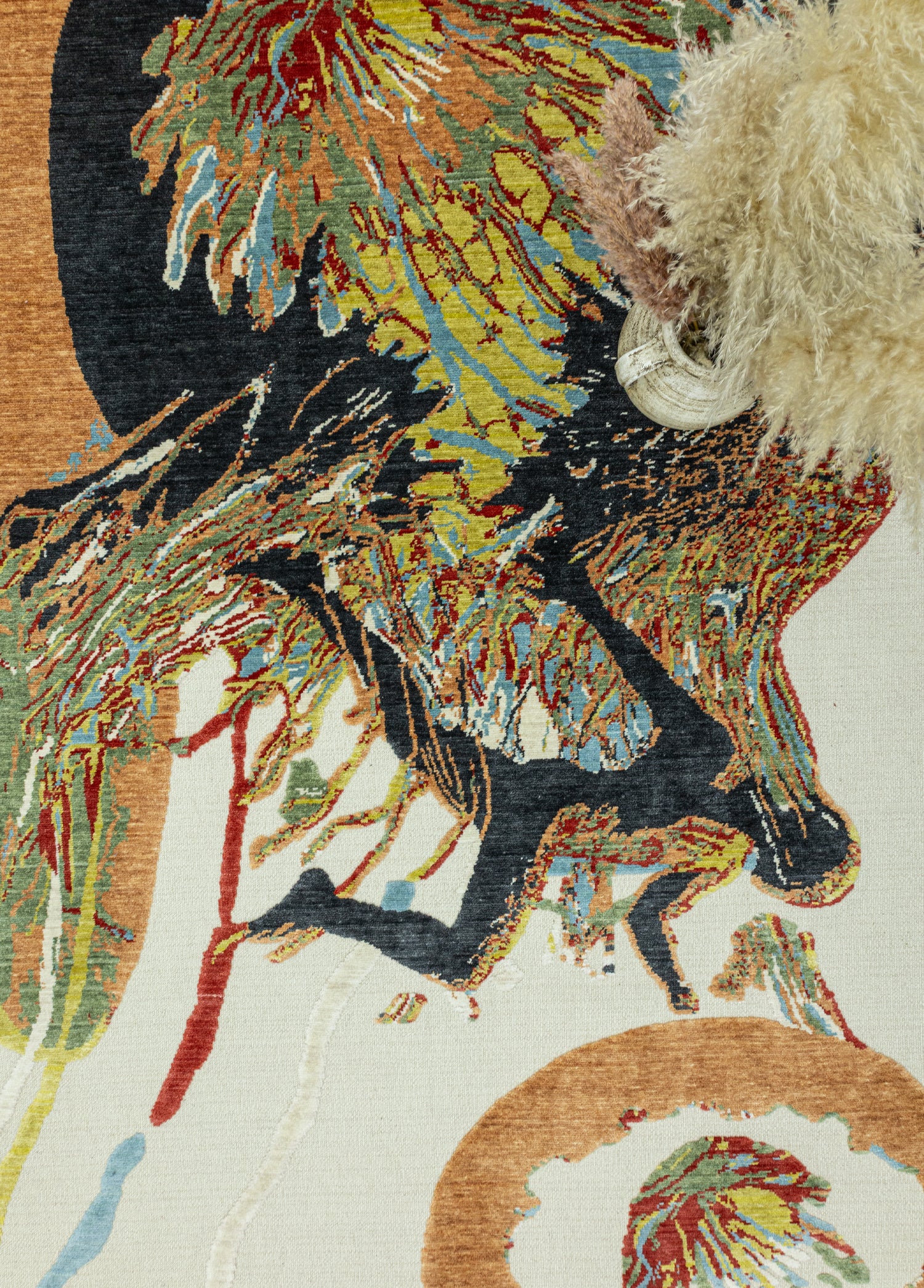 Kayla Soyut Tasarımlı Tezgah Dokuma Halı 209x305 cm